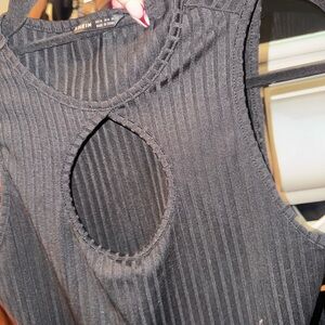 SHEIN Black Sleeveless Cutout Top